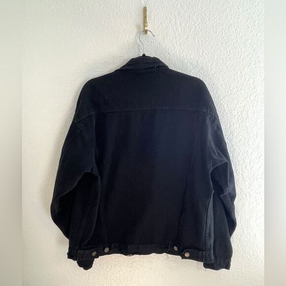 Carmar Thrashed Black Denim with rips and distressed Jacket Oversized XS - Picture 4 of 11